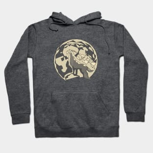 Wolf and the moon Hoodie